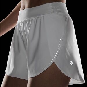Lululemon Fast and Free High-Rise Classic-Fit Split Short 3" White Size Small